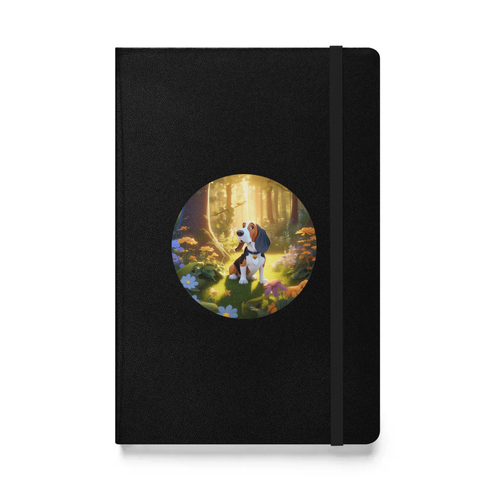 PugMug Custom Basset Hound Hardcover Bound Notebook