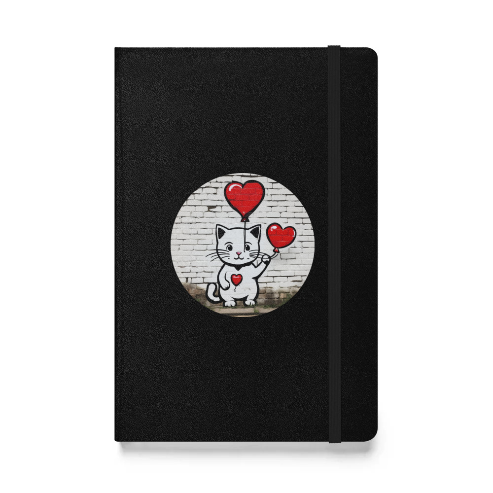 PugMug Custom White Companion Cat Hardcover Bound Notebook