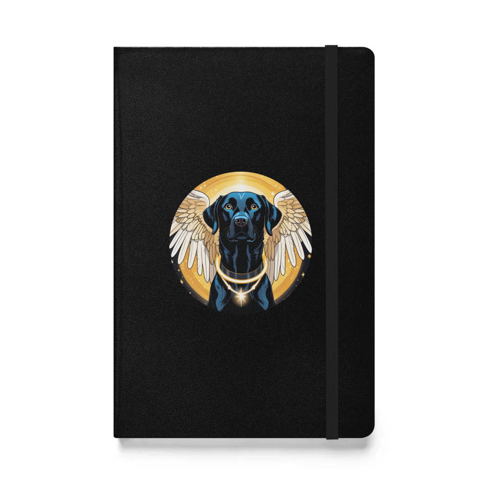 PugMug Custom Black Labrador Retriever Hardcover Bound Notebook