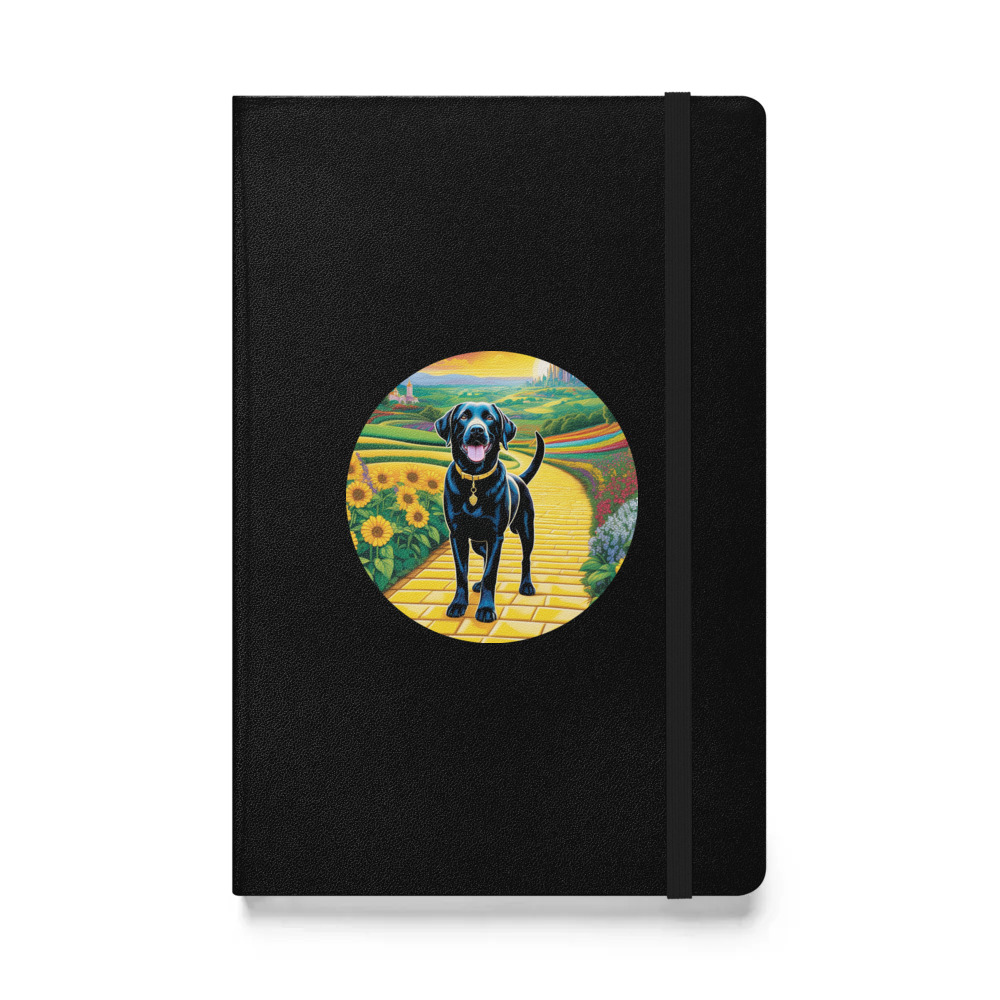 PugMug Custom Black Labrador Retriever Hardcover Bound Notebook
