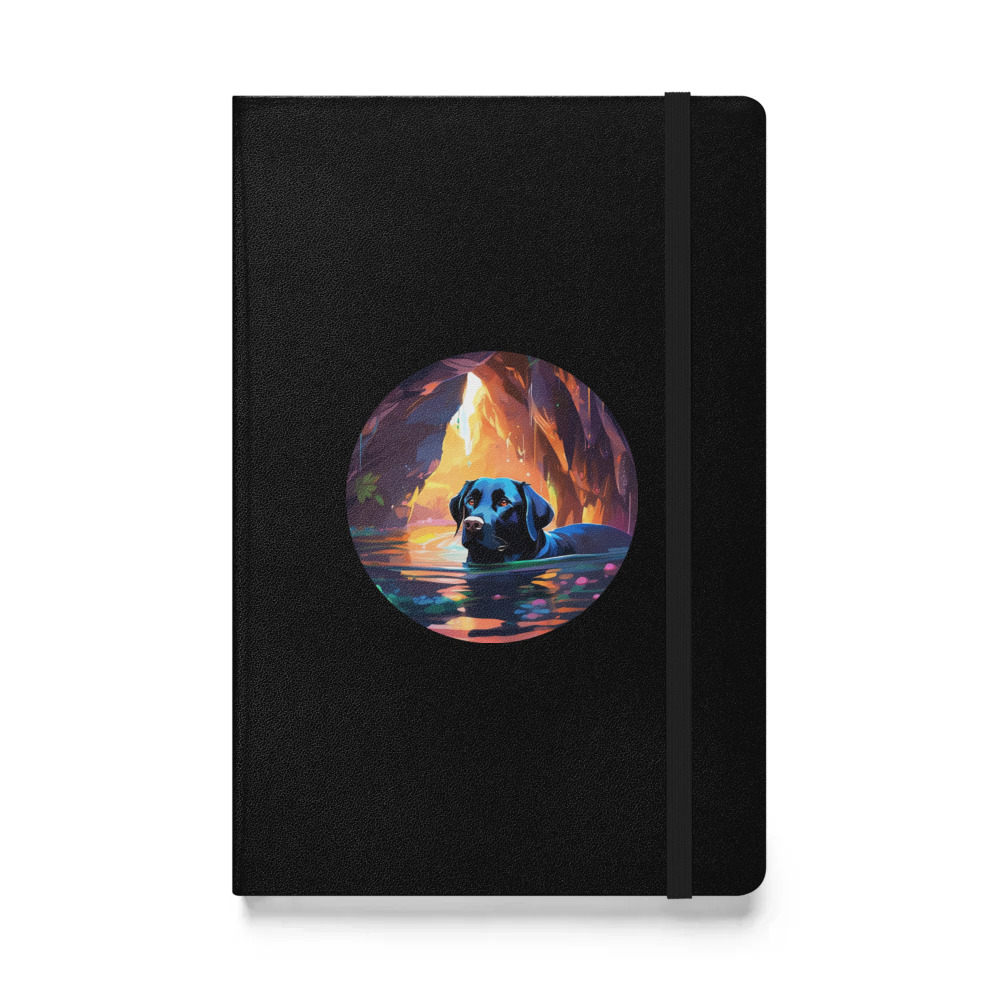 PugMug Custom Black Labrador Retriever Hardcover Bound Notebook