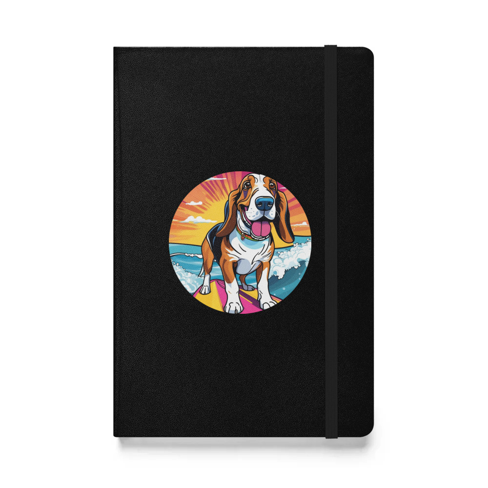 PugMug Custom Basset Hound Hardcover Bound Notebook