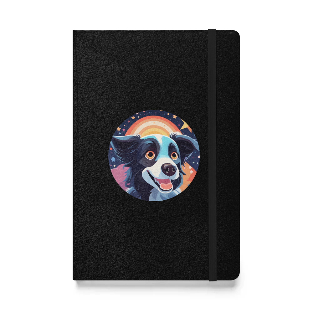 PugMug Custom Border Collie Hardcover Bound Notebook