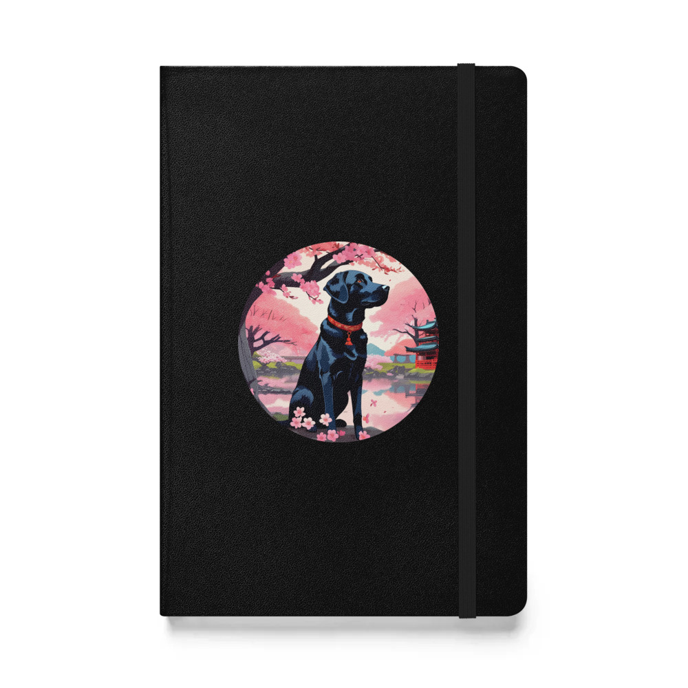 PugMug Custom Black Labrador Retriever Hardcover Bound Notebook