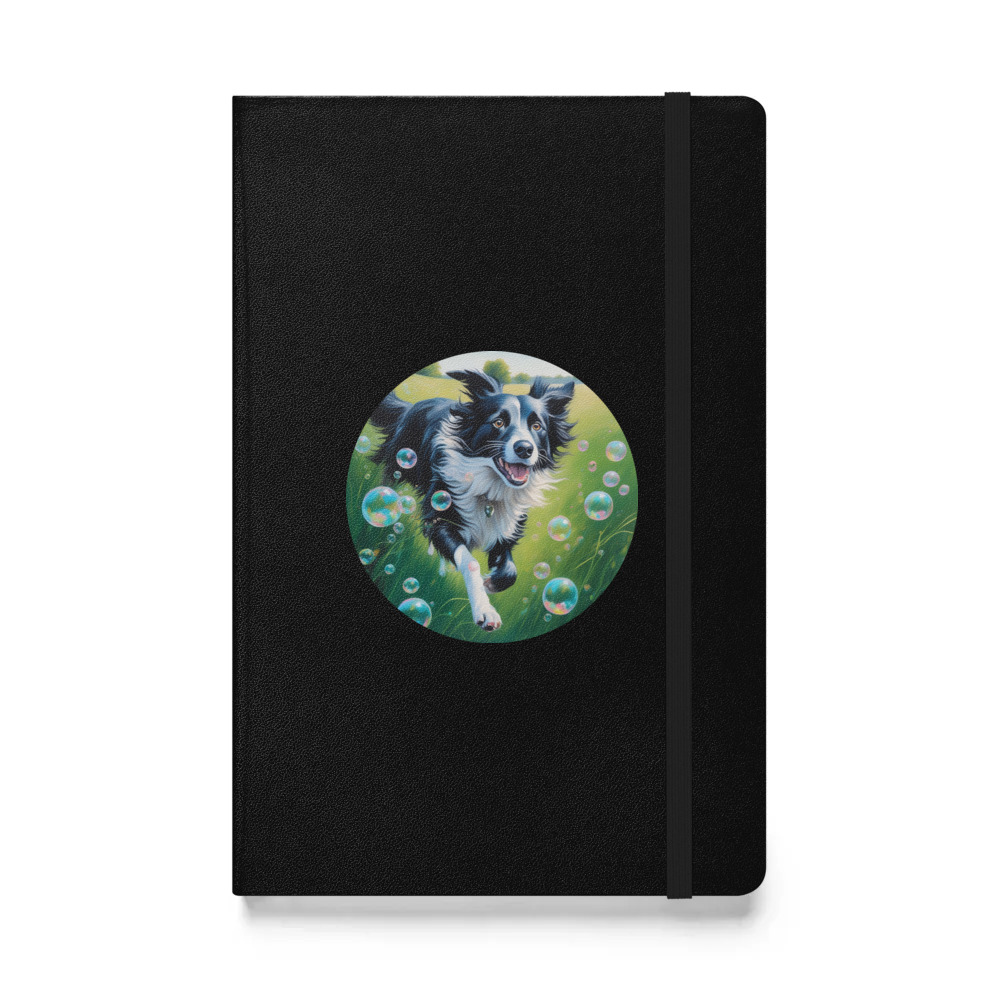 PugMug Custom Border Collie Hardcover Bound Notebook