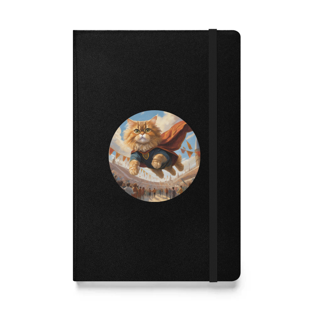 PugMug Custom Tabby Persian Cat Hardcover Bound Notebook