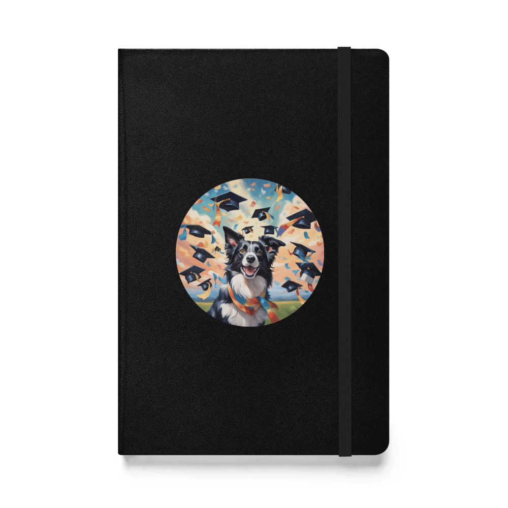 PugMug Custom Border Collie Hardcover Bound Notebook