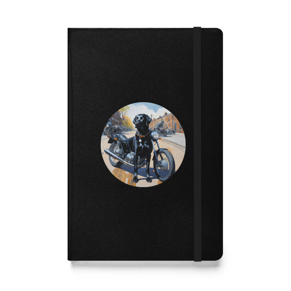 PugMug Custom Black Labrador Retriever Hardcover Bound Notebook