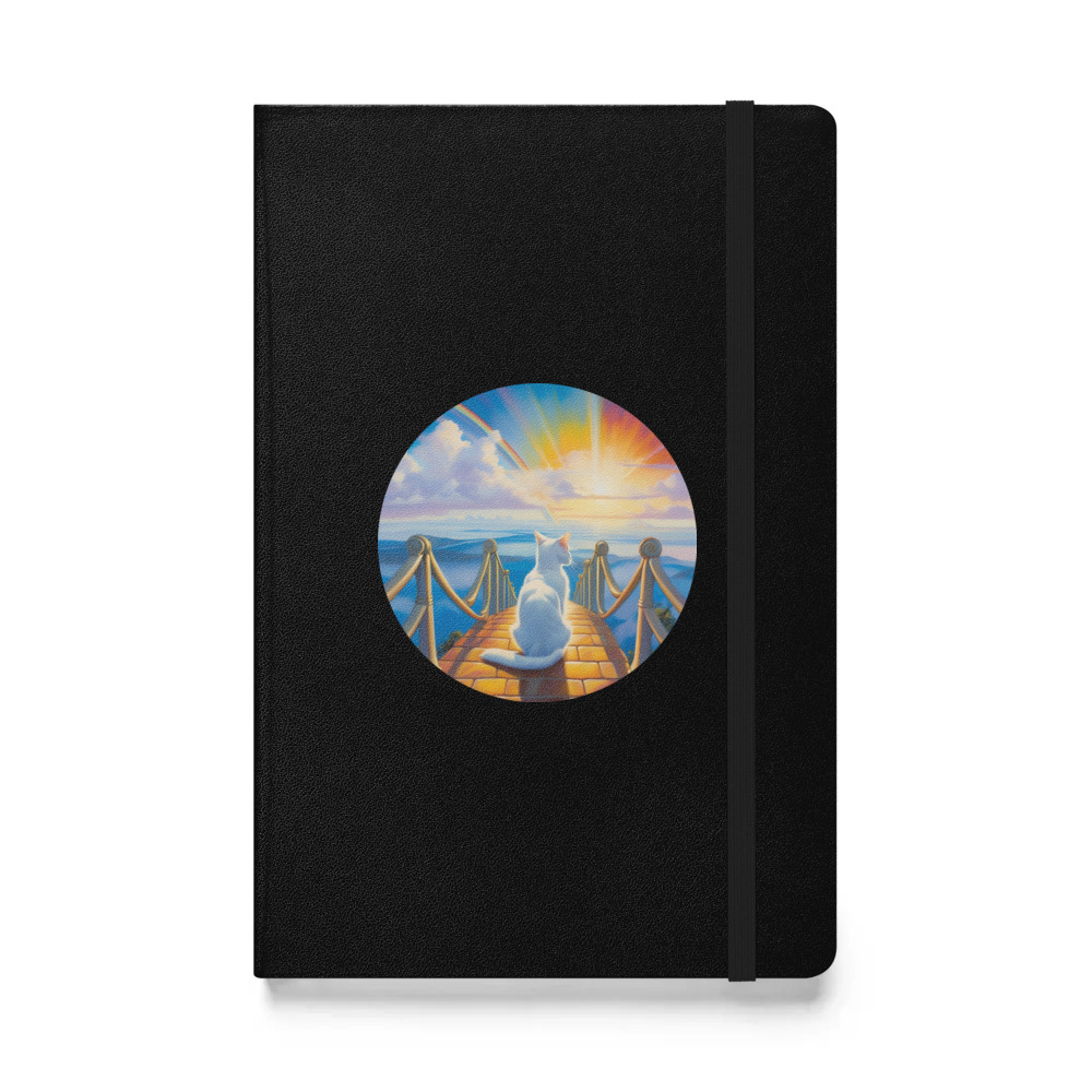 PugMug Custom White Companion Cat Hardcover Bound Notebook