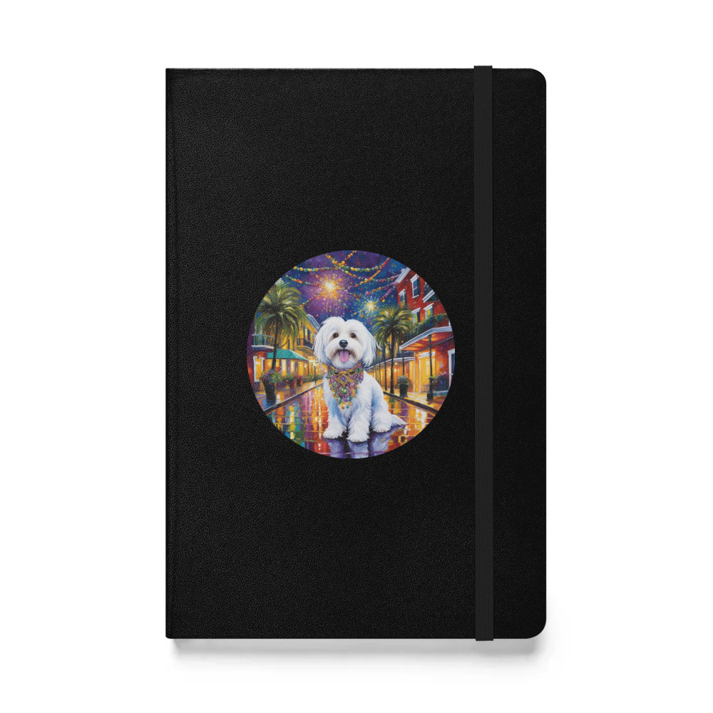 PugMug Custom White Havanese Dog Hardcover Bound Notebook
