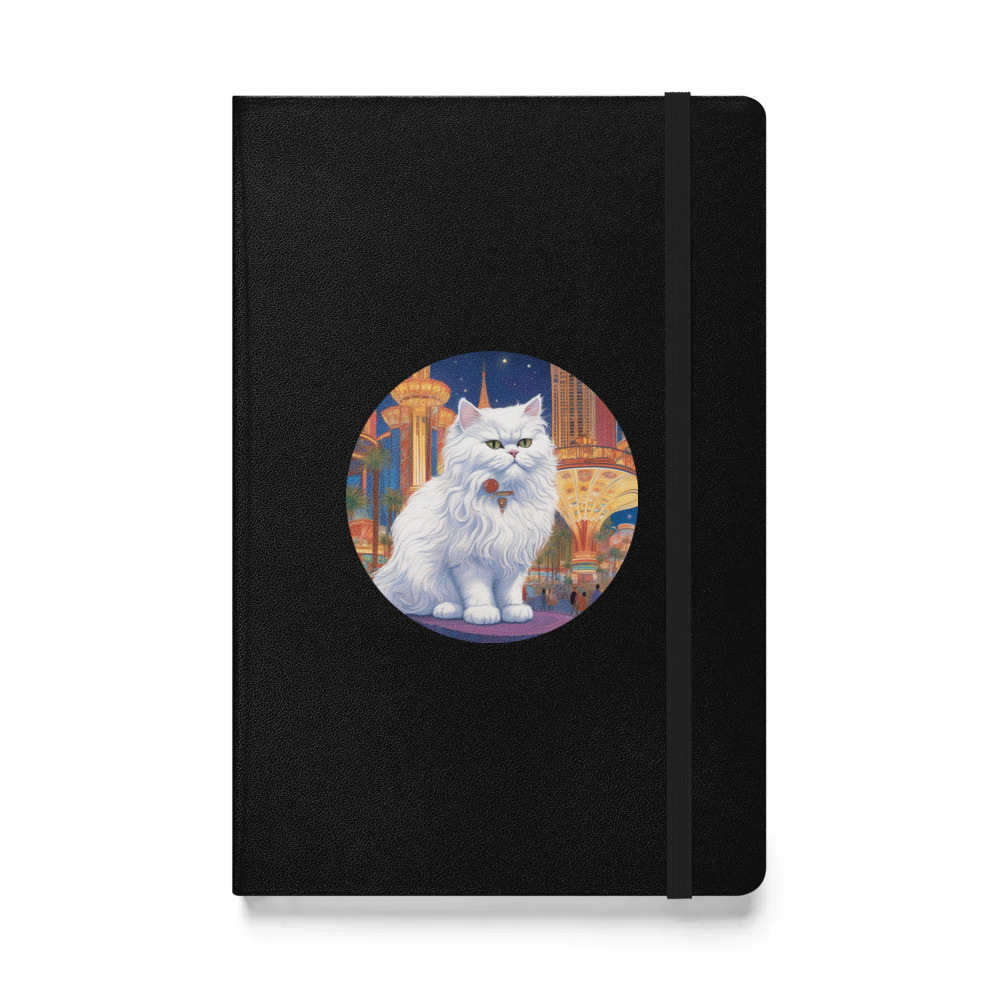 PugMug Custom White Persian Cat Hardcover Bound Notebook