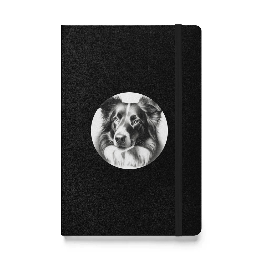 PugMug Custom Border Collie Hardcover Bound Notebook
