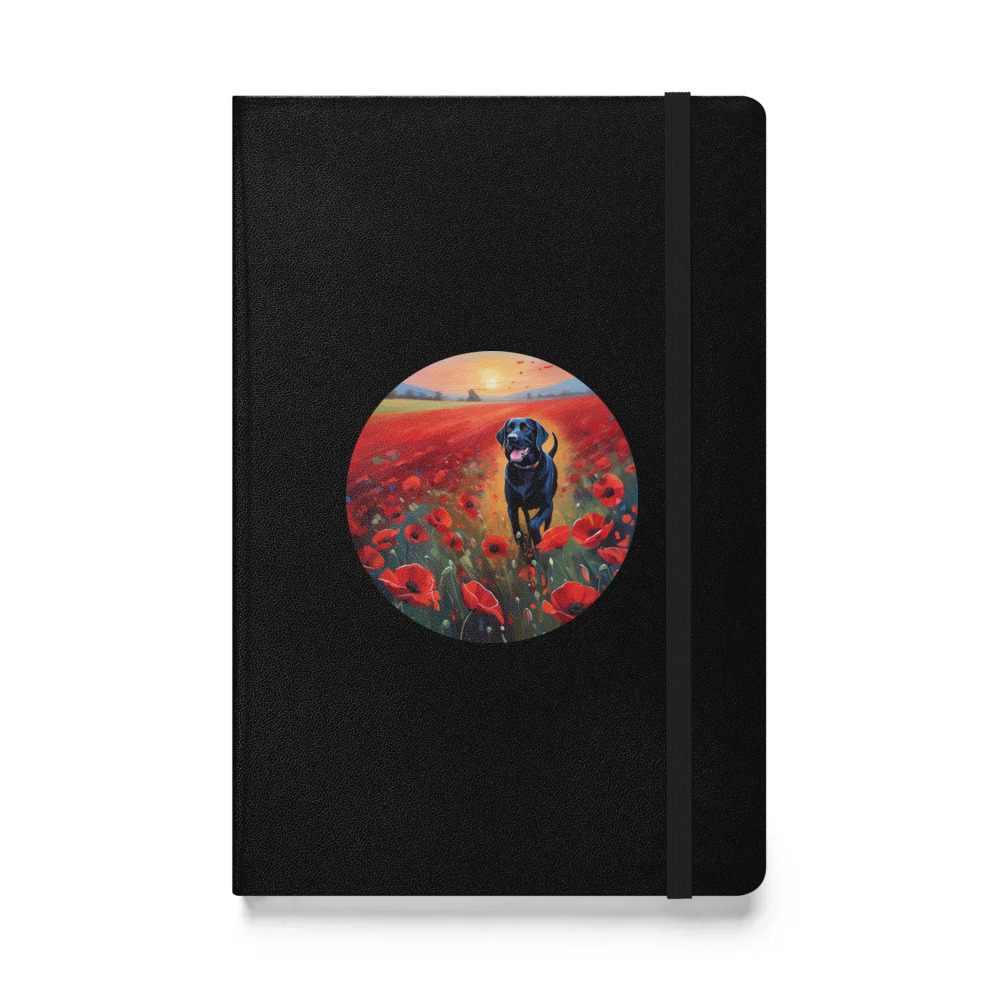 PugMug Custom Black Labrador Retriever Hardcover Bound Notebook