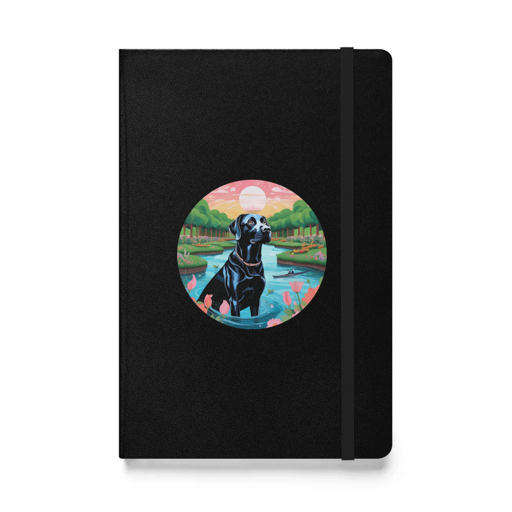 PugMug Custom Black Labrador Retriever Hardcover Bound Notebook