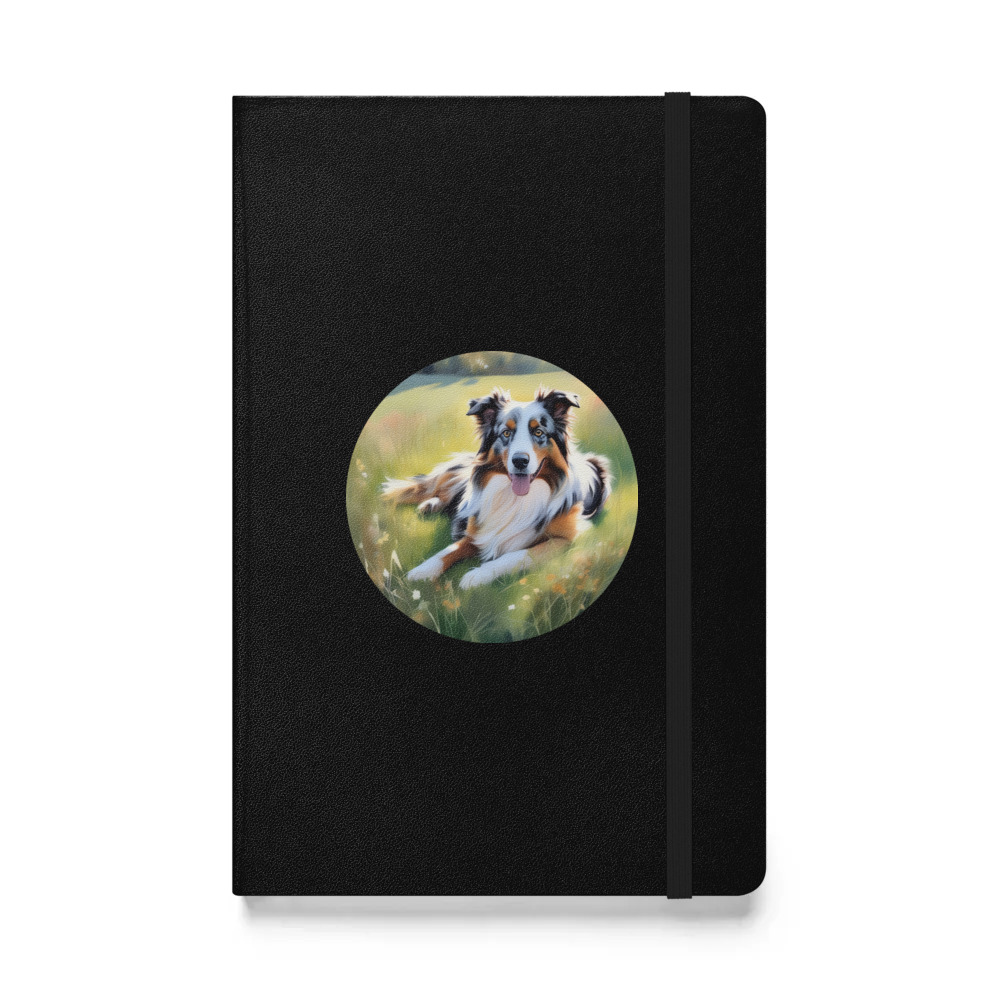 PugMug Custom Australian Shepherd Dog Hardcover Bound Notebook