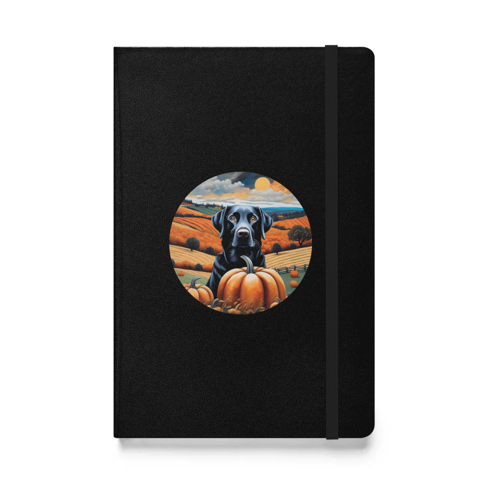 PugMug Custom Black Labrador Retriever Hardcover Bound Notebook