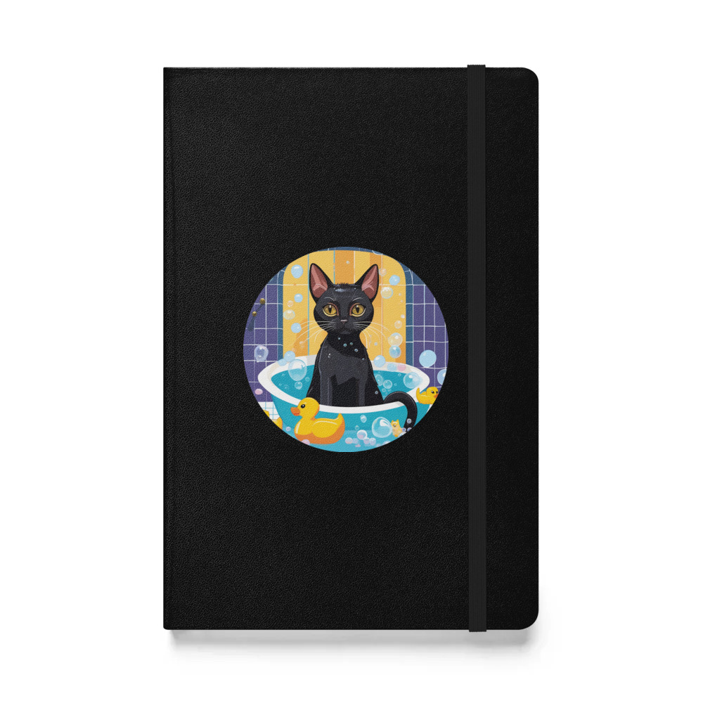 PugMug Custom Black Abyssinian Cat Hardcover Bound Notebook