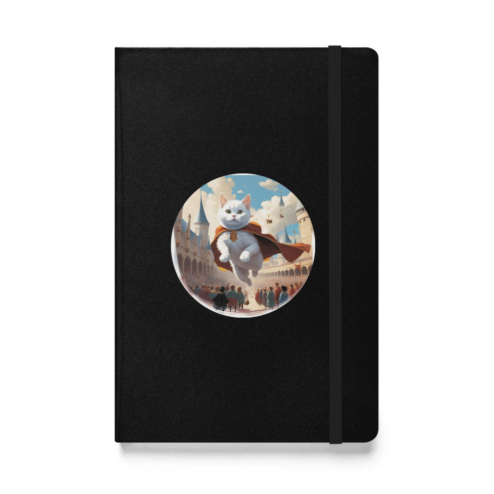 PugMug Custom White Companion Cat Hardcover Bound Notebook