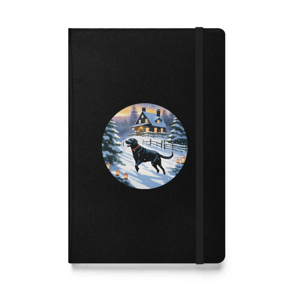 PugMug Custom Black Labrador Retriever Hardcover Bound Notebook