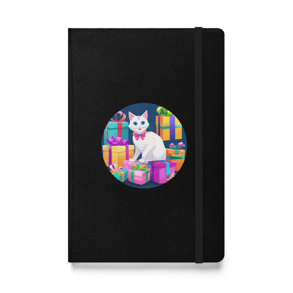 PugMug Custom White Companion Cat Hardcover Bound Notebook