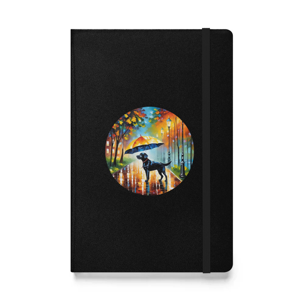PugMug Custom Black Labrador Retriever Hardcover Bound Notebook