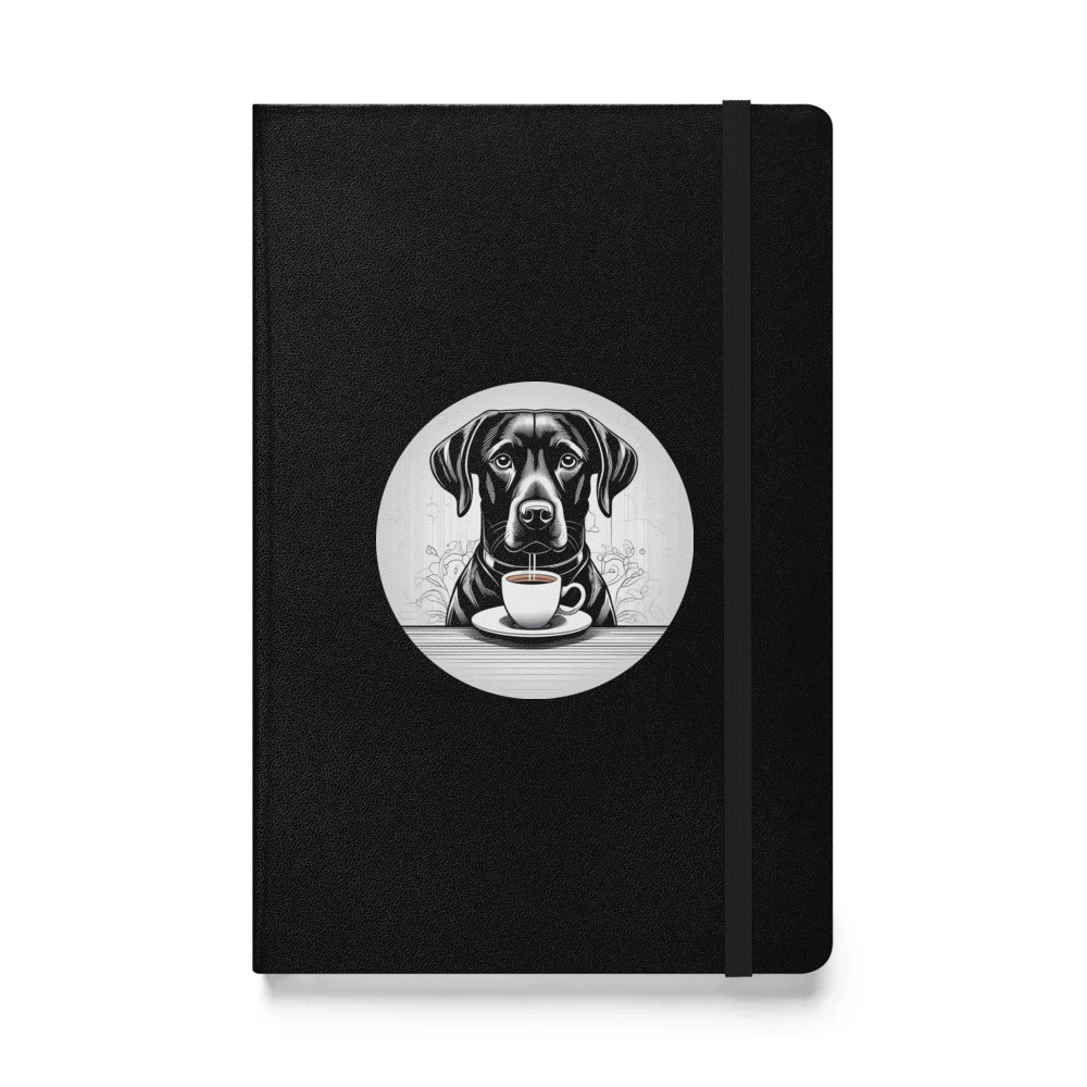 PugMug Custom Black Labrador Retriever Hardcover Bound Notebook