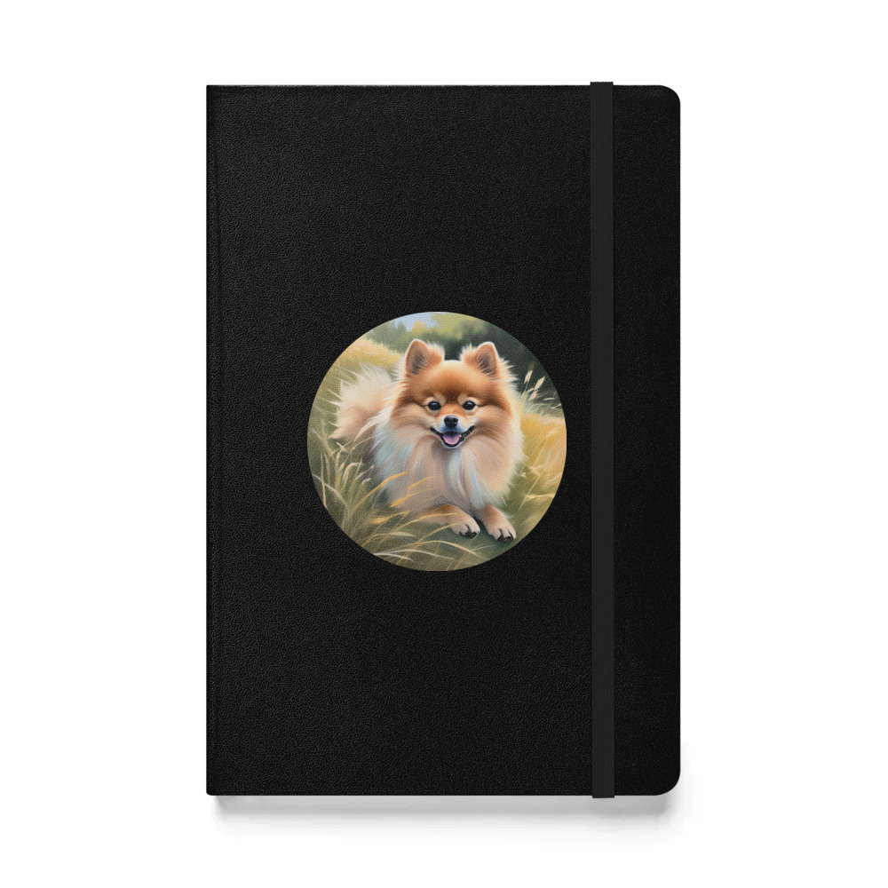 PugMug Custom Tan Pomeranian Hardcover Bound Notebook