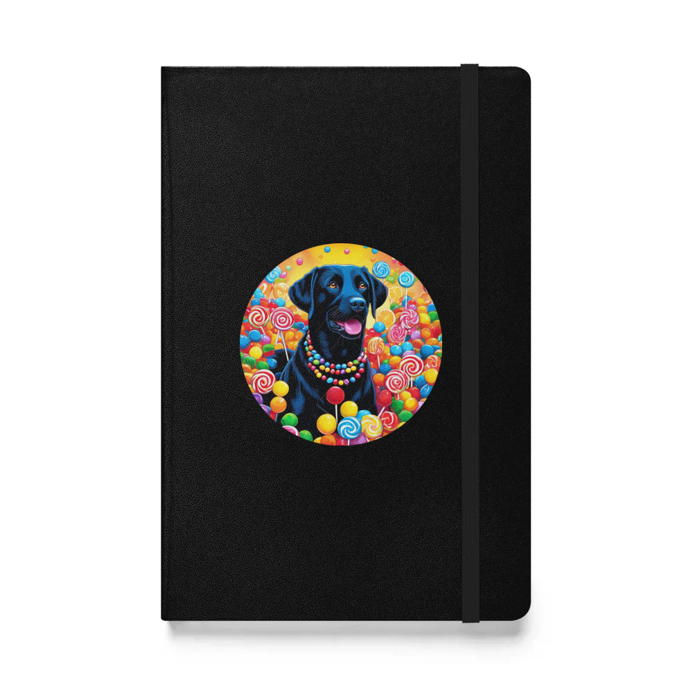 PugMug Custom Black Labrador Retriever Hardcover Bound Notebook