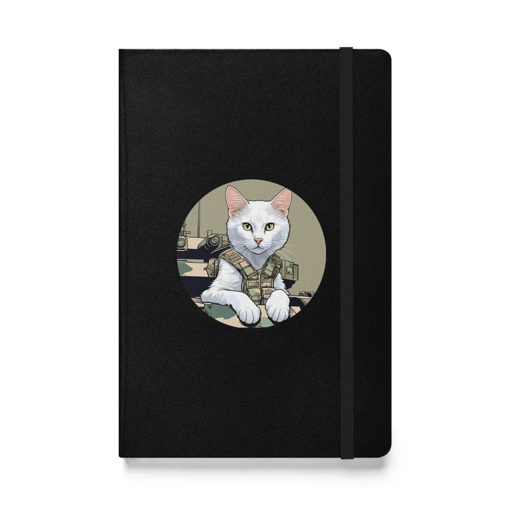 PugMug Custom White Companion Cat Hardcover Bound Notebook