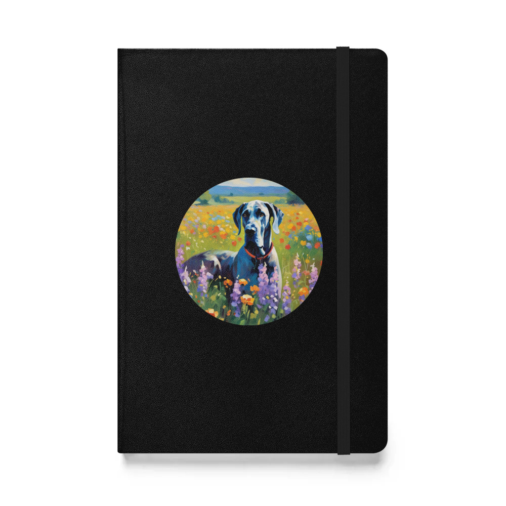 PugMug Custom Great Dane Hardcover Bound Notebook