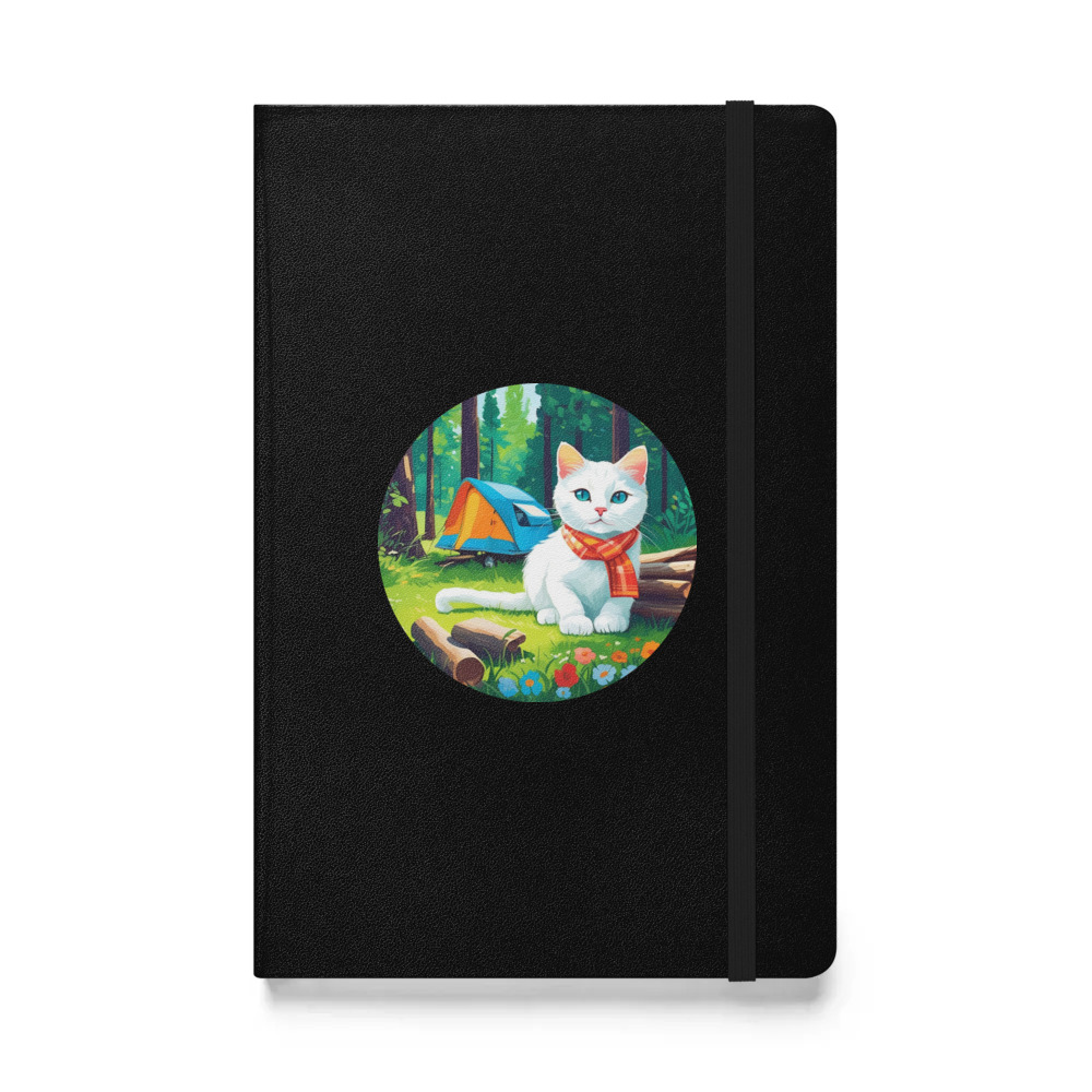 PugMug Custom White Companion Cat Hardcover Bound Notebook