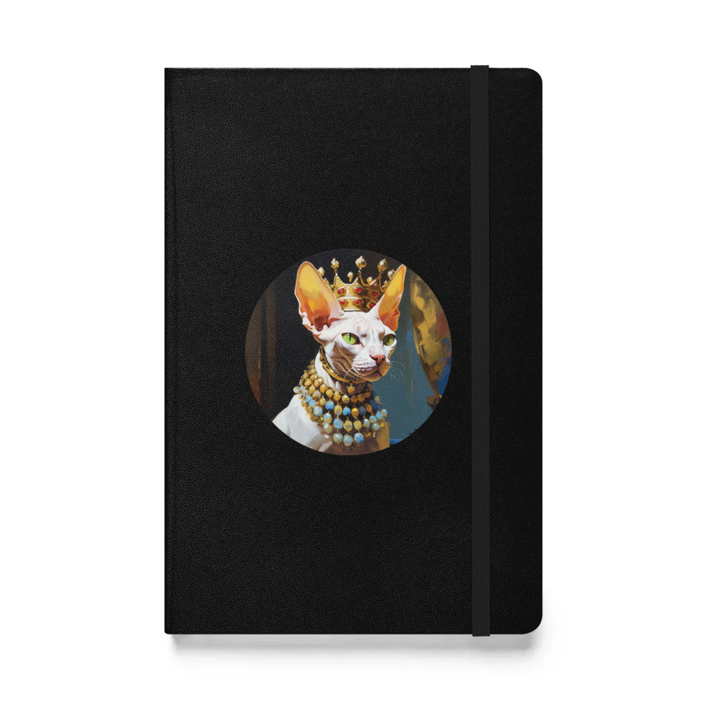 PugMug Custom White Sphynx Cat Hardcover Bound Notebook