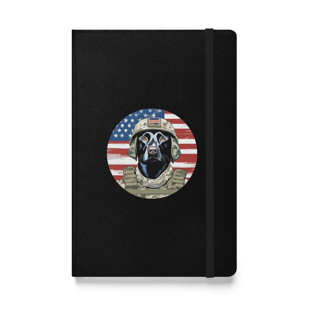 PugMug Custom Black Labrador Retriever Hardcover Bound Notebook