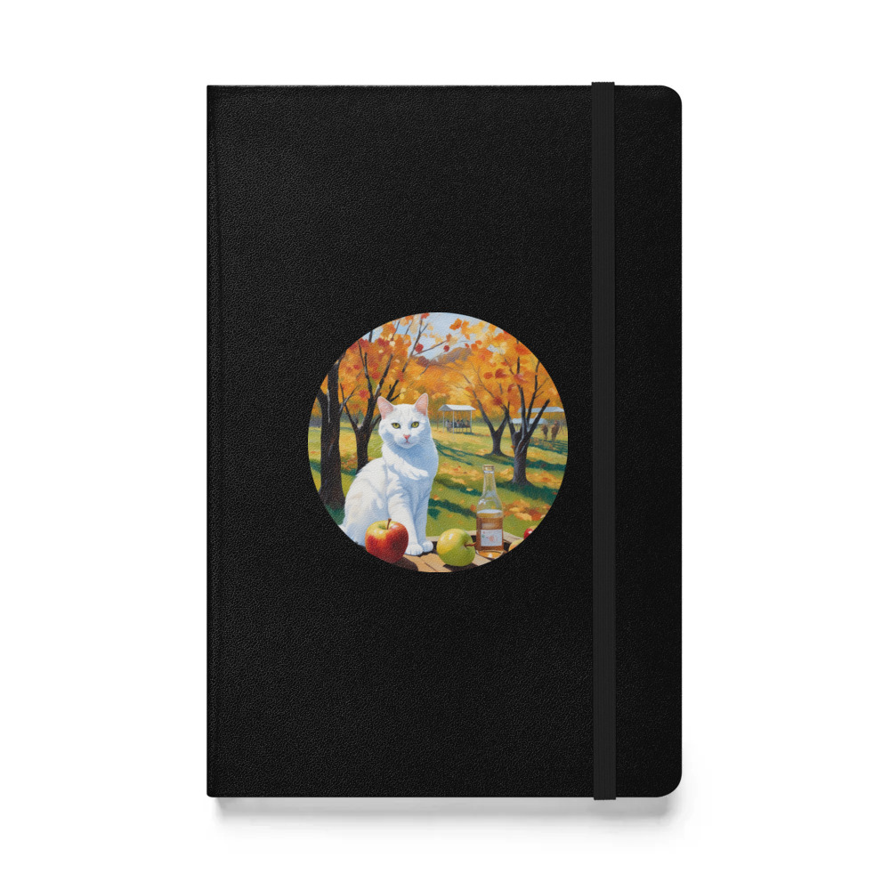 PugMug Custom White Companion Cat Hardcover Bound Notebook