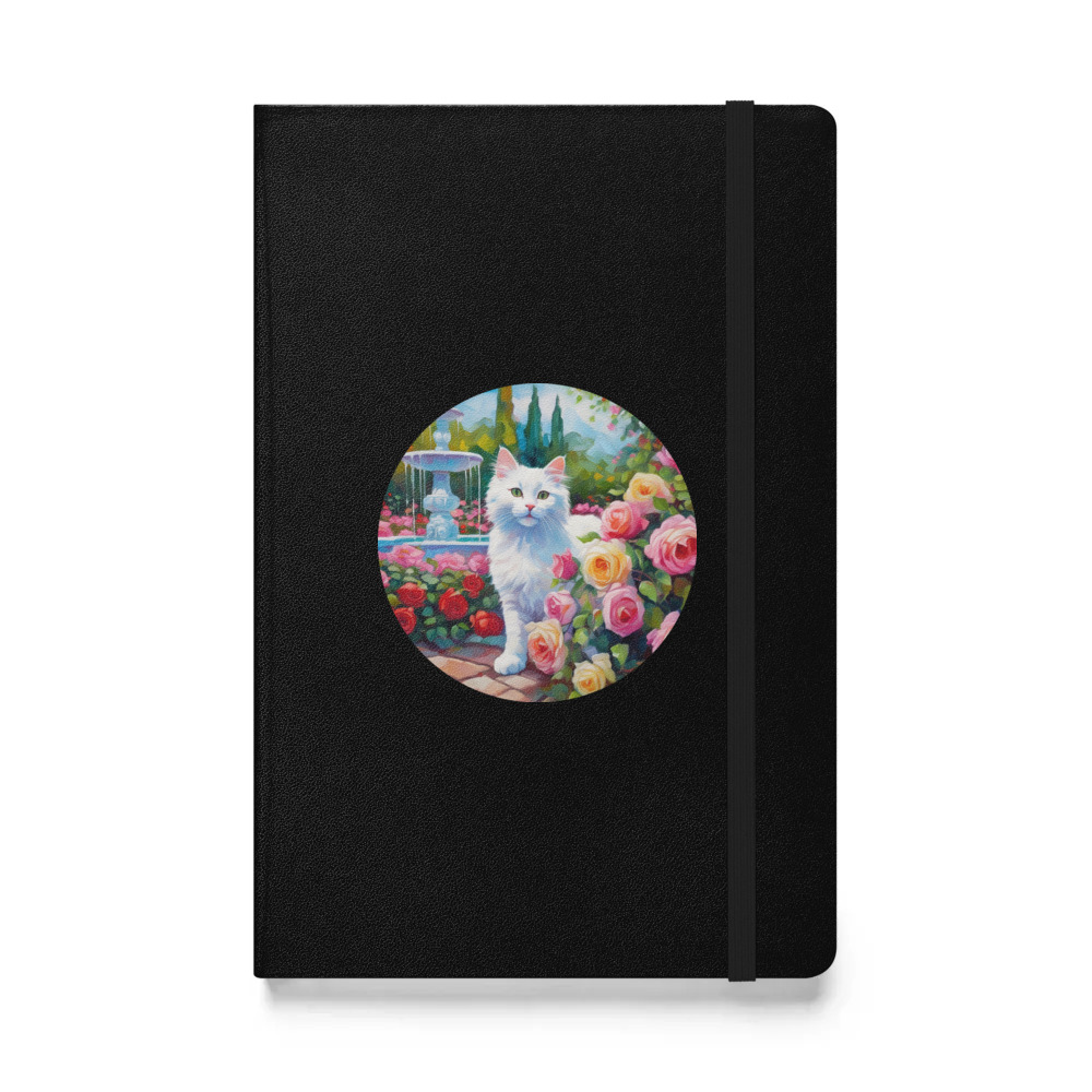 PugMug Custom White Companion Cat Hardcover Bound Notebook