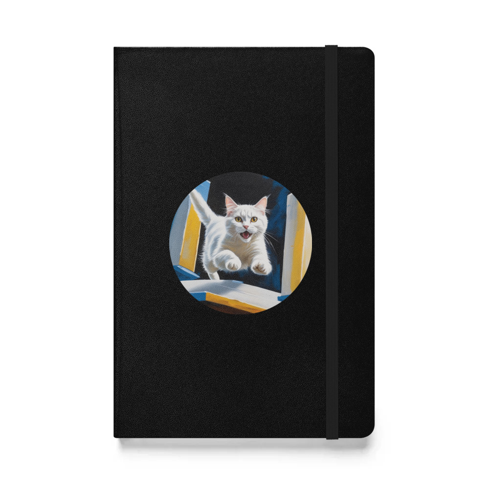 PugMug Custom White Companion Cat Hardcover Bound Notebook