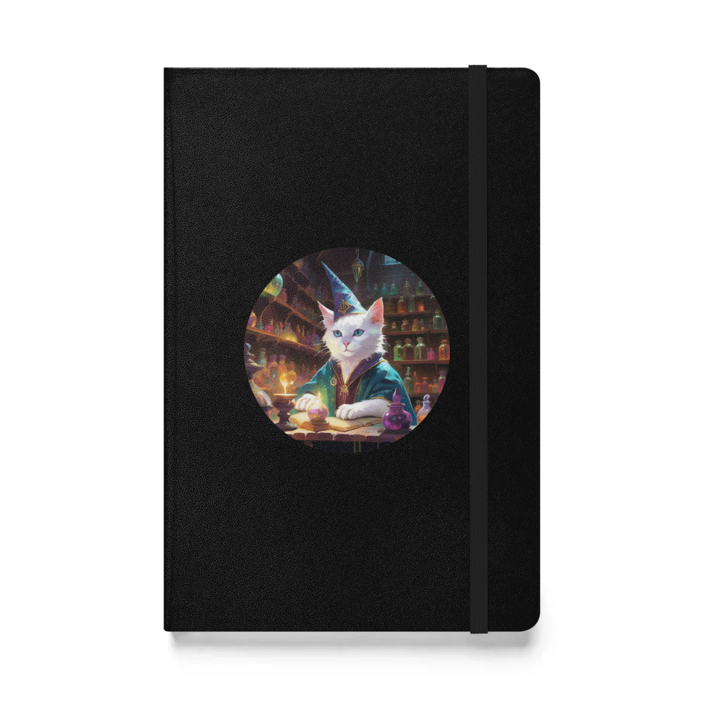 PugMug Custom White Exotic Cat Hardcover Bound Notebook