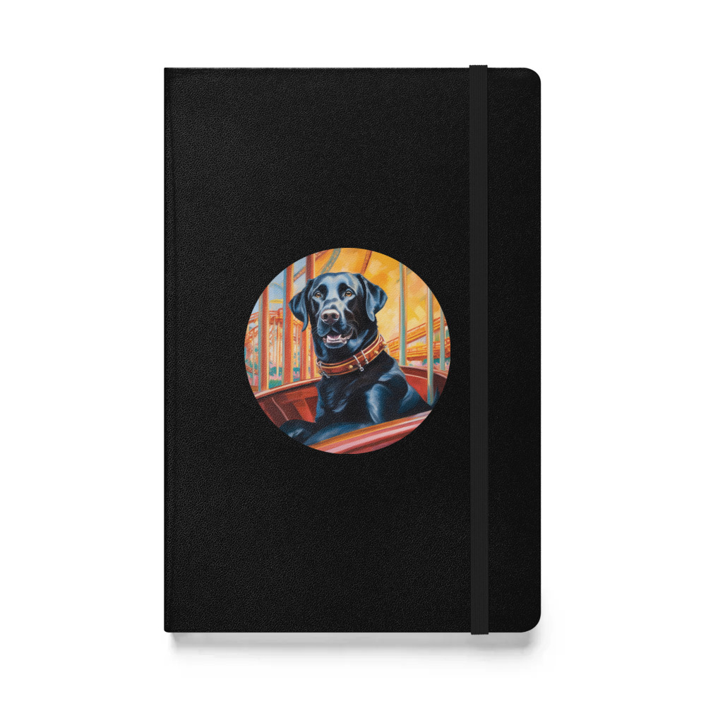 PugMug Custom Black Labrador Retriever Hardcover Bound Notebook