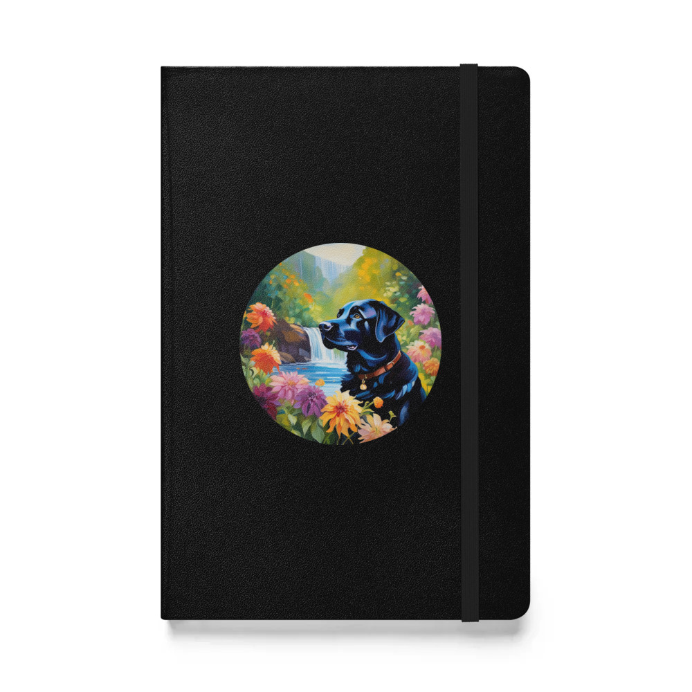 PugMug Custom Black Labrador Retriever Hardcover Bound Notebook