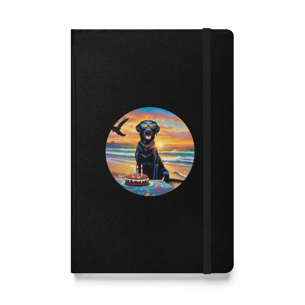 PugMug Custom Black Labrador Retriever Hardcover Bound Notebook