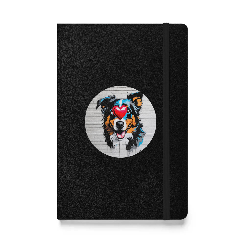 PugMug Custom Miniature American Shepherd Hardcover Bound Notebook