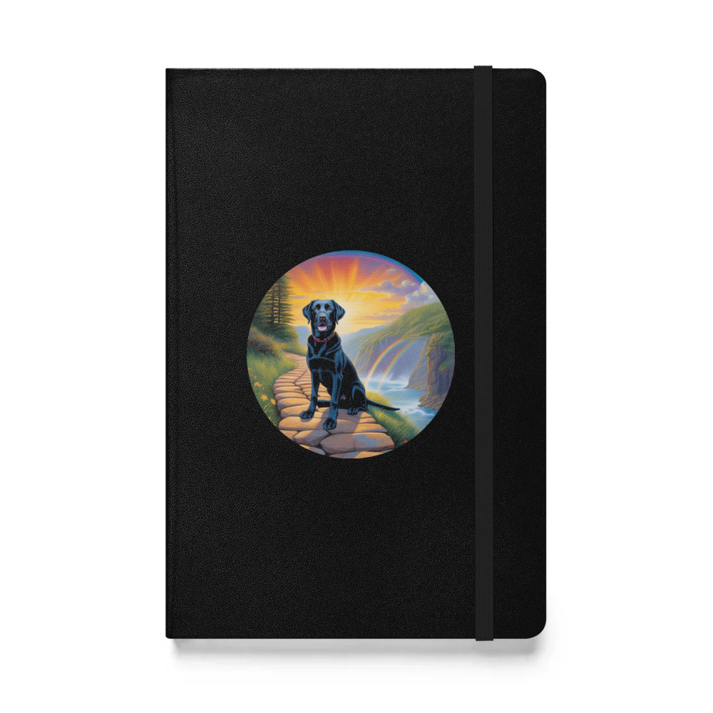 PugMug Custom Black Labrador Retriever Hardcover Bound Notebook