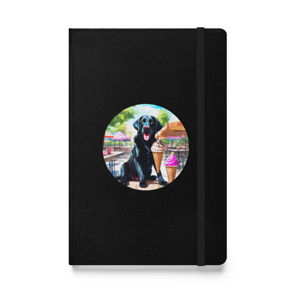 PugMug Custom Black Labrador Retriever Hardcover Bound Notebook