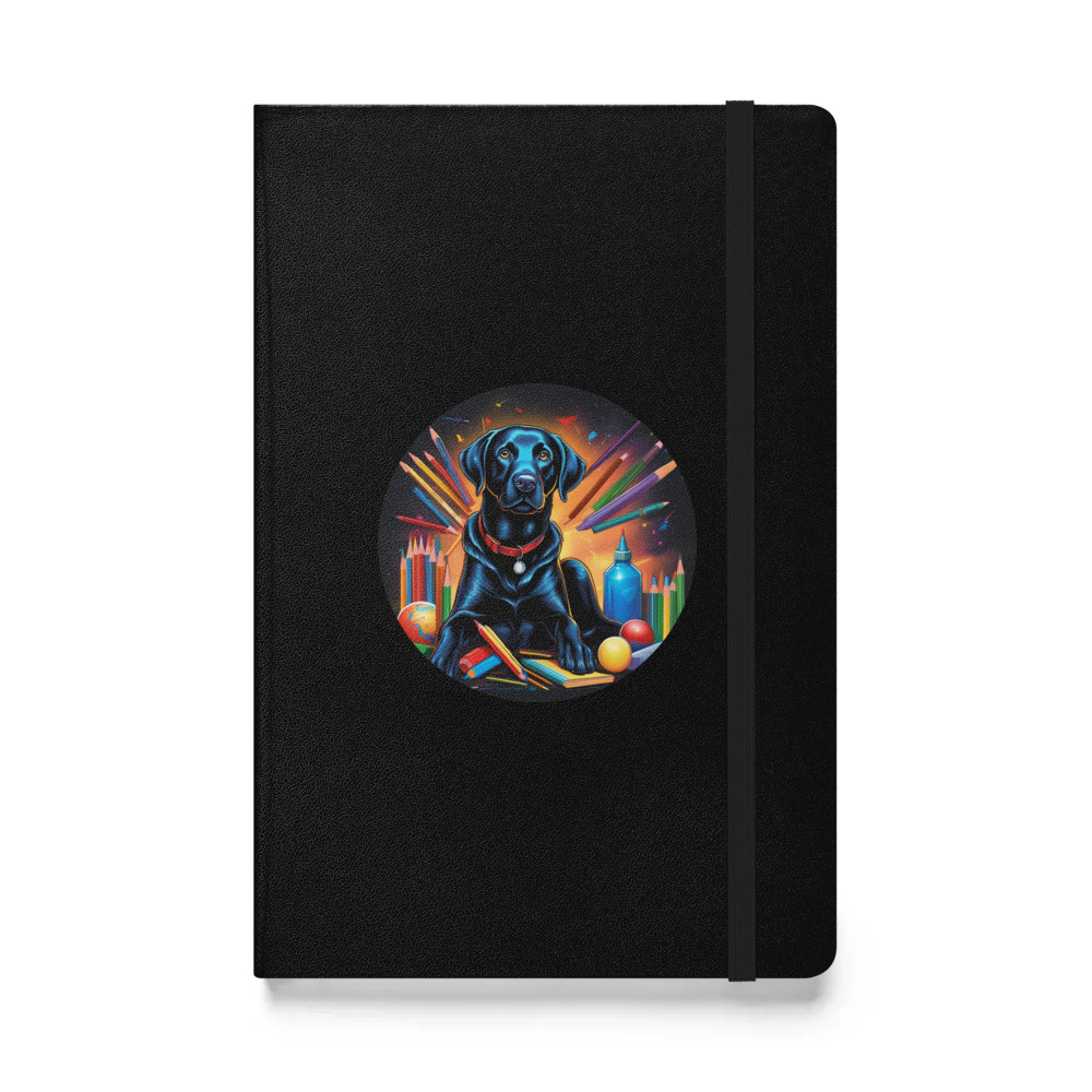 PugMug Custom Black Labrador Retriever Hardcover Bound Notebook