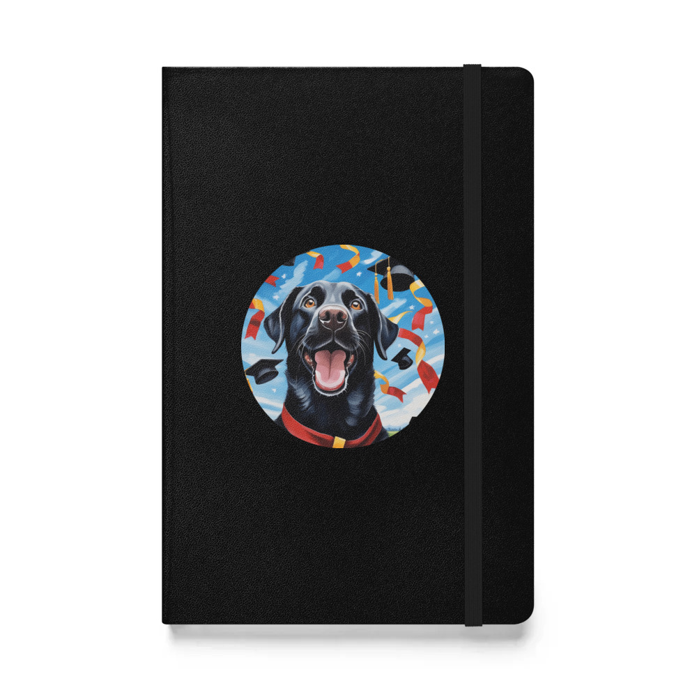 PugMug Custom Black Labrador Retriever Hardcover Bound Notebook