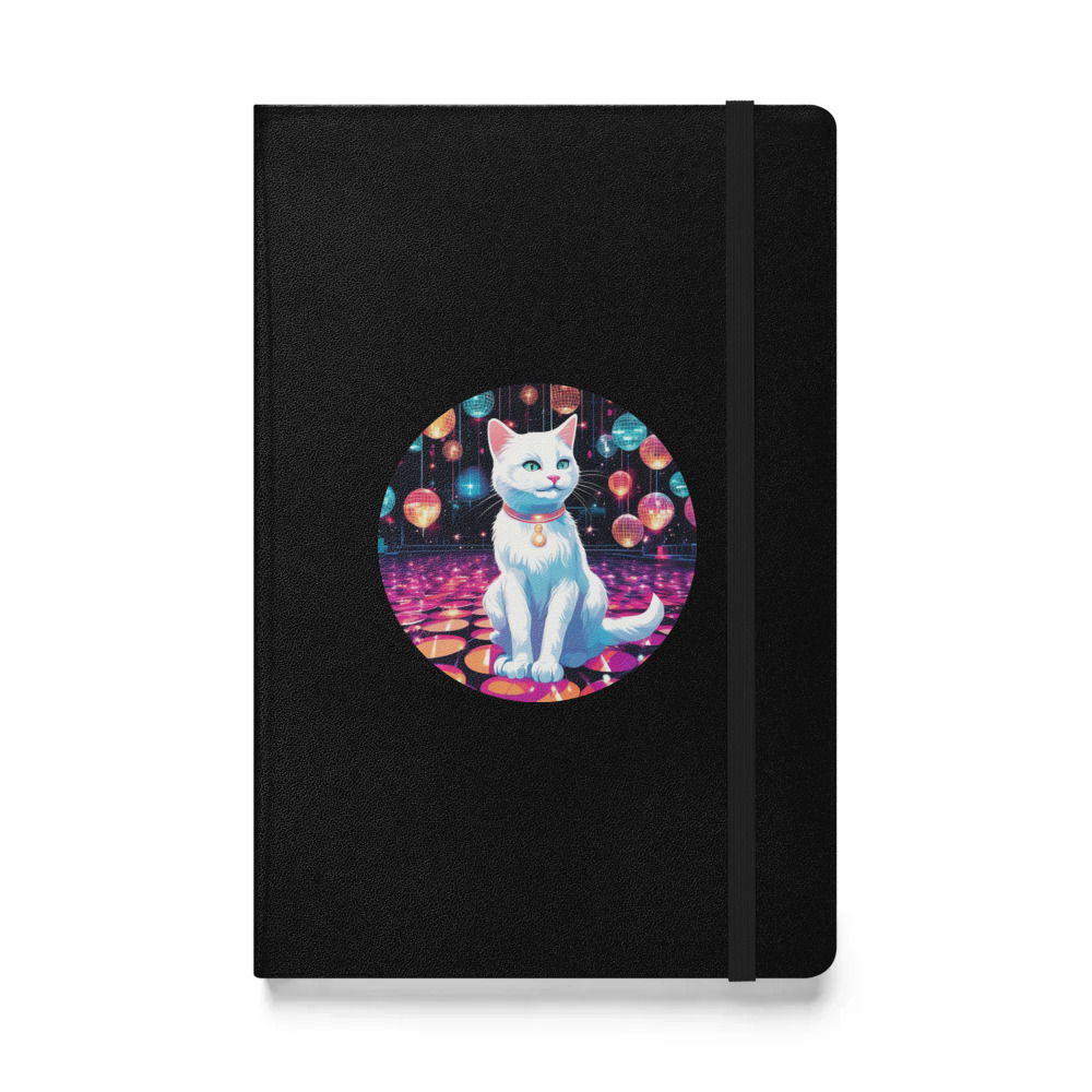 PugMug Custom White Companion Cat Hardcover Bound Notebook