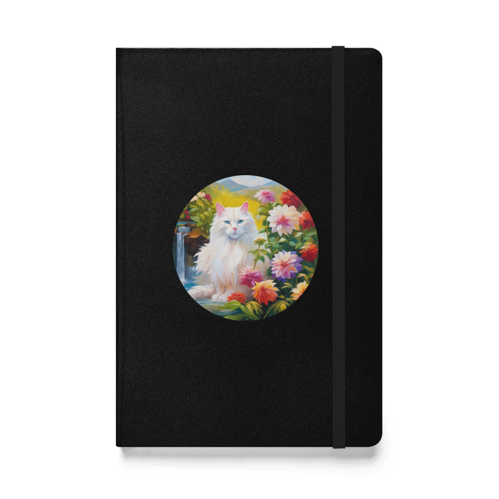PugMug Custom White Companion Cat Hardcover Bound Notebook