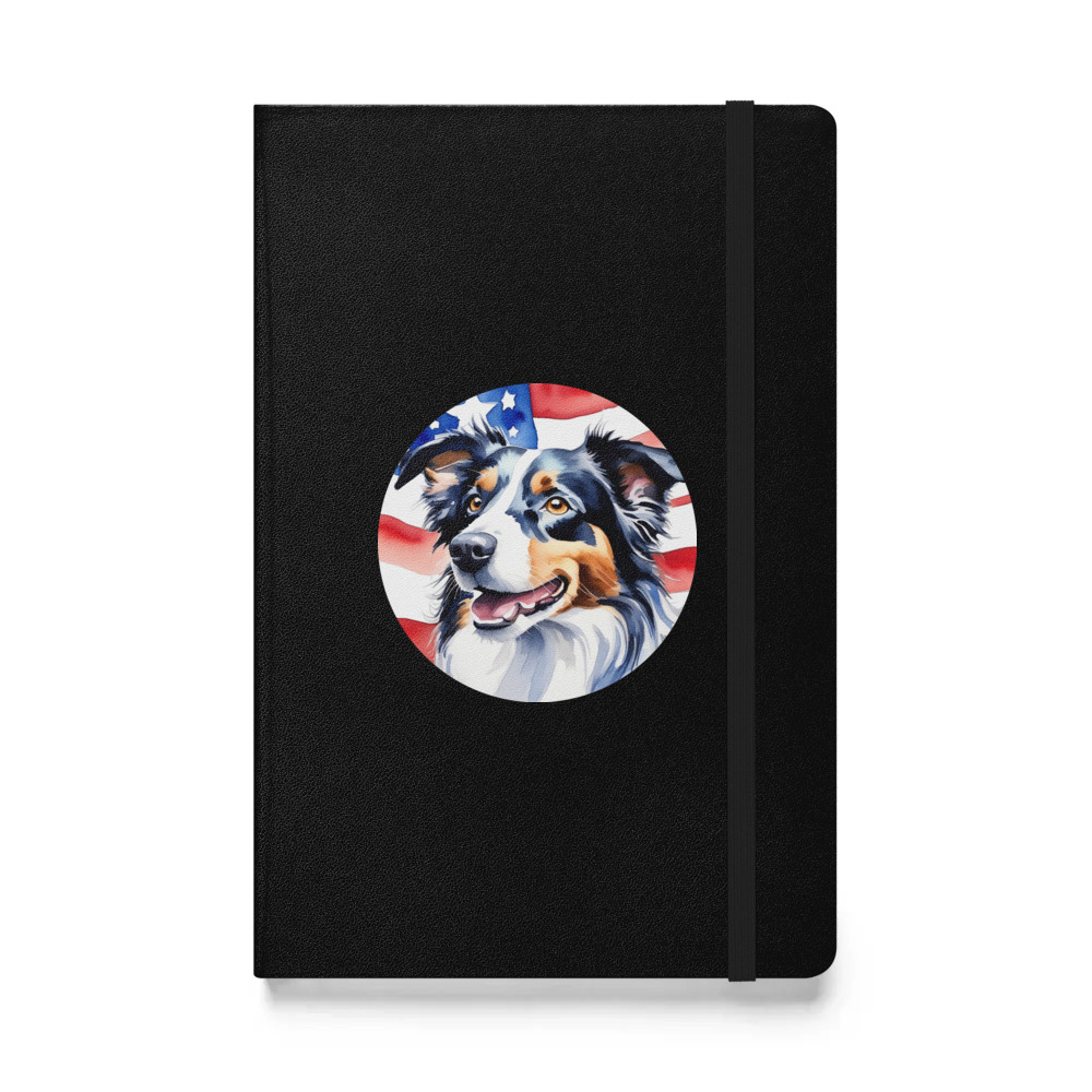 PugMug Custom Border Collie Hardcover Bound Notebook