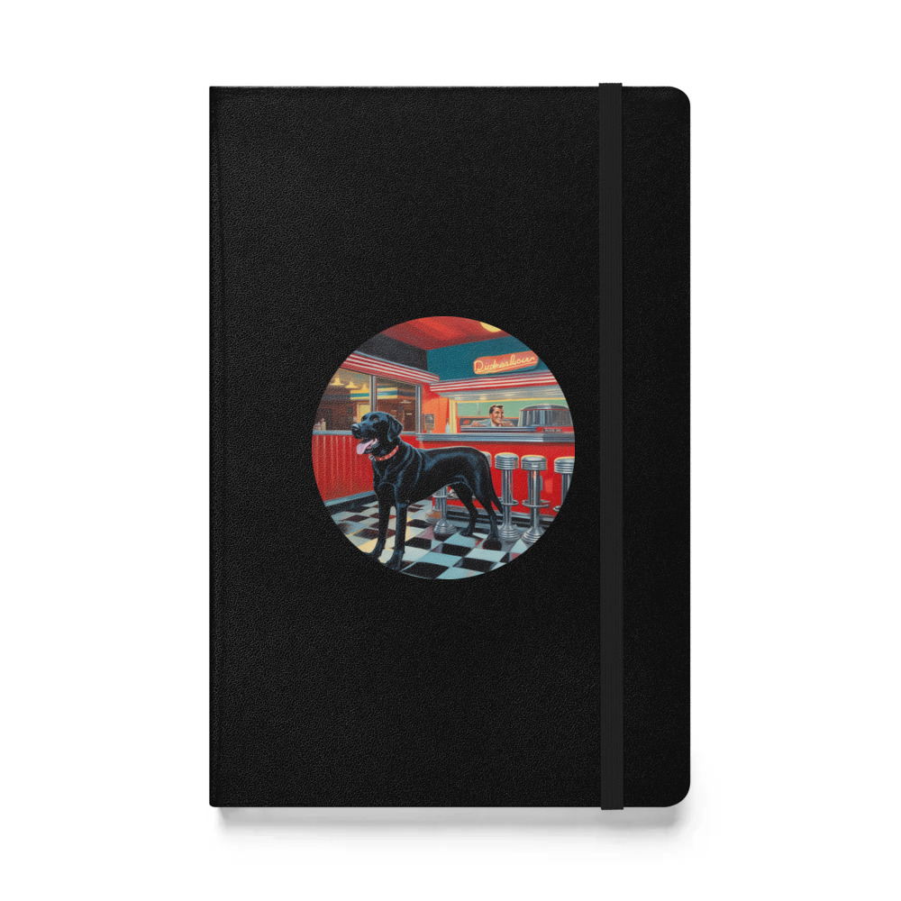 PugMug Custom Black Labrador Retriever Hardcover Bound Notebook