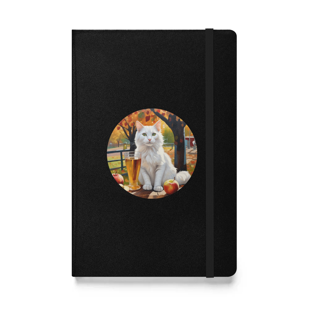 PugMug Custom White Companion Cat Hardcover Bound Notebook
